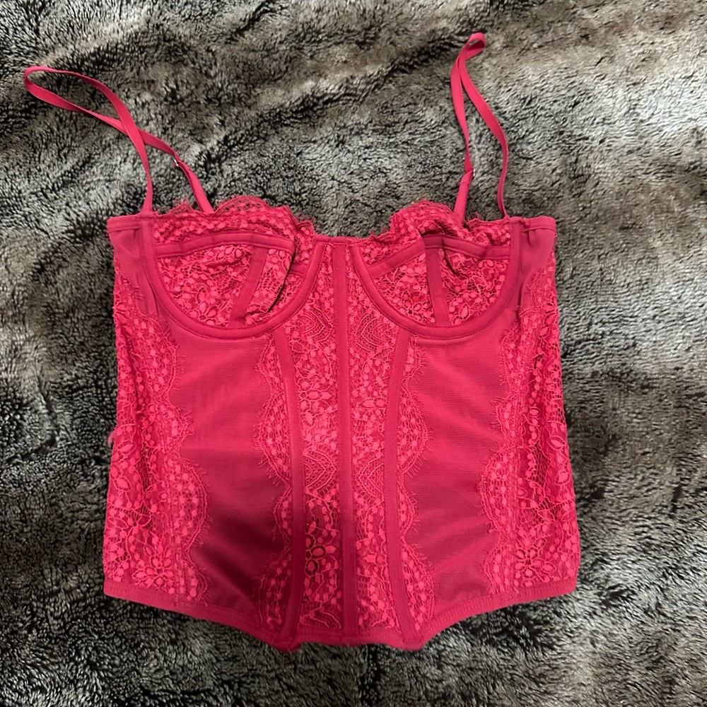 Urban Outfitters corset in red